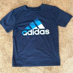 Adidas Blue Short Sleeve Tee with Iconic Logo